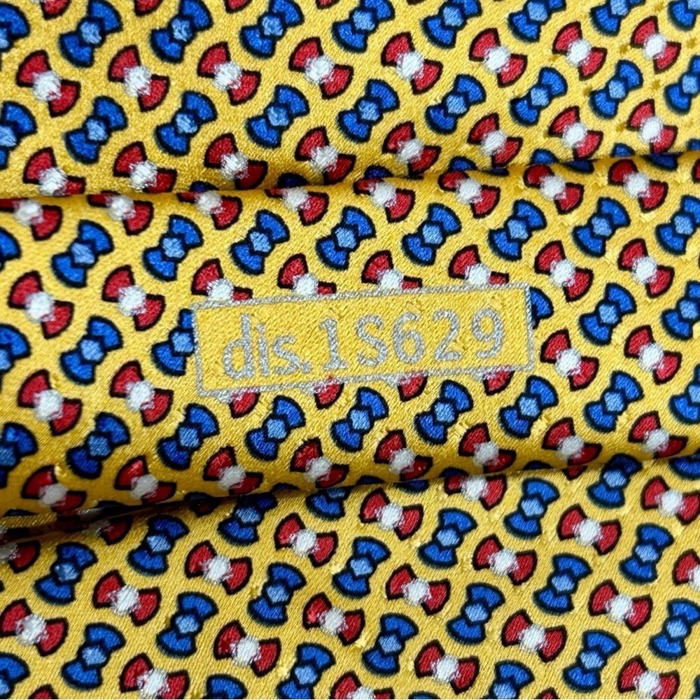 Brioni Yellow Patterned Silk Tie – Hand Made in Italy - Picture 3 of 5